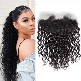 Nicewig Water Wave 13x4 HD Lace Front Closure Human Hair New Upgrade Pre Plucked Single Knot Invisible SKINLIKE Lace Frontal Closure Only 12inch