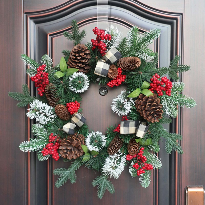 Ainkou 2pcs Clear 12" Wreath Hanger Hook Christmas Wreaths Holders