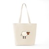 CafePress White Sheep Tote Bag Reusable Natural Beige Canvas Shopping