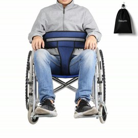 DEEYOTA Wheelchair Seat Belt, For Nursing Care, Safety Harness Chair, Fall Prevention, Easy to Install, Wheelchair Slipping, Guard, Seat Belt Band, Restraints, Elderly, Disabled People, T-Shaped, Safety Belt, Fixed