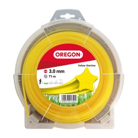Oregon Yellow Star Strimmer Line for Brushcutters and Strimmers with Five Cutting Edges, Professional Quality Nylon, Compatible with Standard Brushcutters, 3 mm - 71 m (‎69-460-Y)