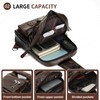 SUIKIHUM Vintage PU Leather Sling Backpack for Men, Crossbody Bag,