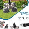 VooGenzek 10 PCS 4-Way Atomizing Nozzle, Plastic Cross Irrigation Nozzle,