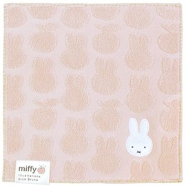 Tsujiseru Miffy Mini Towel, 9.8 inches (25 cm), Embroidered, Pink