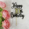 FLORCMET - Decoración para tarta de feliz cumpleaños de 10