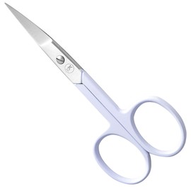 K-Pro Professional Manicure Fingernail Scissors Curved Pointed for Men and Women 1 Piece (White)