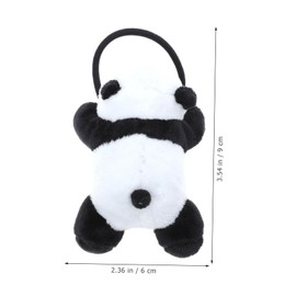 Vaguelly Plush Panda Hair Tie for Women Elastic Hair Band Decor Adorable Design for Daily Wear Parties Events Firm Hold No Breakage