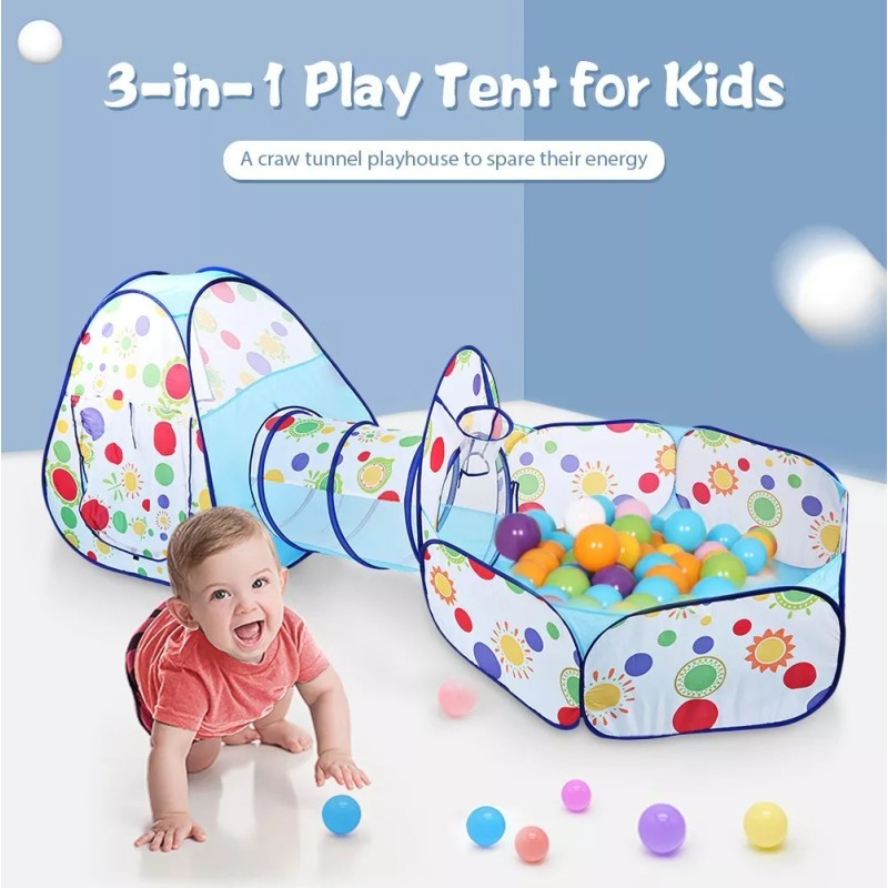 Luxury Tienda Tunel De Juegos Gimnasio Didáctico 3en1 Bebés Niños