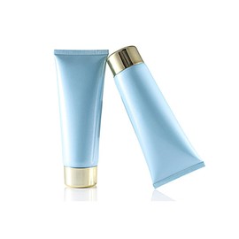 Aspire 4 Pack 3.4 OZ/100 ML Plastic Blue Tubes Bottle Squeezable Tubes Travel Containers with Twist Cap-3.4oz