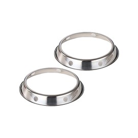 IEUYO Universal Wok Ring Stand - Sturdy Stainless Steel Support for Woks, Fits Most Home Kitchens & Restaurants, Top Diameter: 7.7 in/Bottom Diameter: 9.8 in 2-Pack