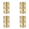 4 Pcs 2" Door Hinges Brass Folding Hinges for Gate