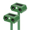 2P Upgraded Solar Animal Repeller with Siren and LED Flashing