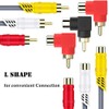 Greluma 8pcs Gold Plated RCA Male to RCA Female 90
