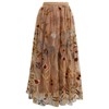 CHICWISH Women Floral Embroidered Tulle Skirt Flared A Line High