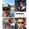 VANLINKER Polarized Square Sunglasses for Men Women Dark Shades with