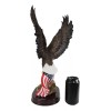 18" Tall Large Patriotic Bald Eagle Clutching On American Flag