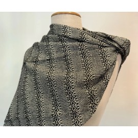 Mexican Rebozo Algodon Labrado Black Negro Frida Kahlo Shawl Baby Carrier Doula