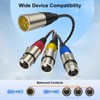 J&D XLR Splitter Cable, Gold Plated Balanced 3 Pin XLR