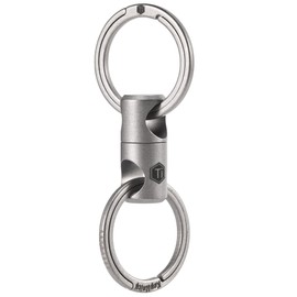 KeyUnity KA15 Titanium Key Ring, Connector, 360 Degree Rotation, Titanium Car Key Holder, Men's Smart Key, Anti-Lost, Small, Lightweight, Includes Key Ring, KA15