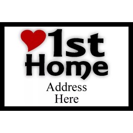 First 1st New Home Ornament Gift, Wood Laser Cut, USA, Free Personalizatio