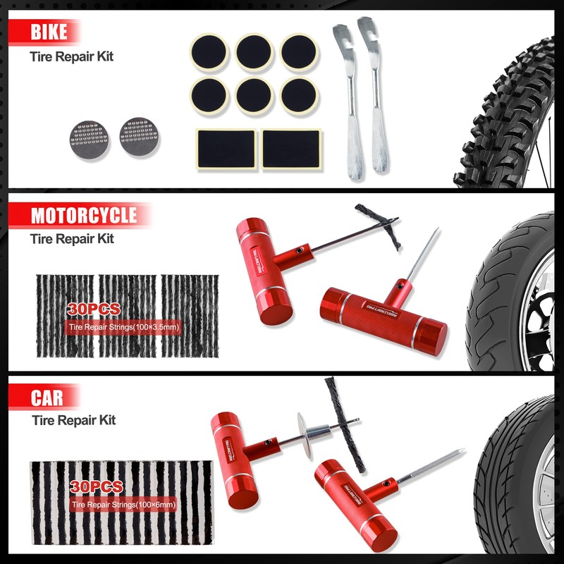 Heavy Duty Tire Repair Tools Kit - 108 PCS Set