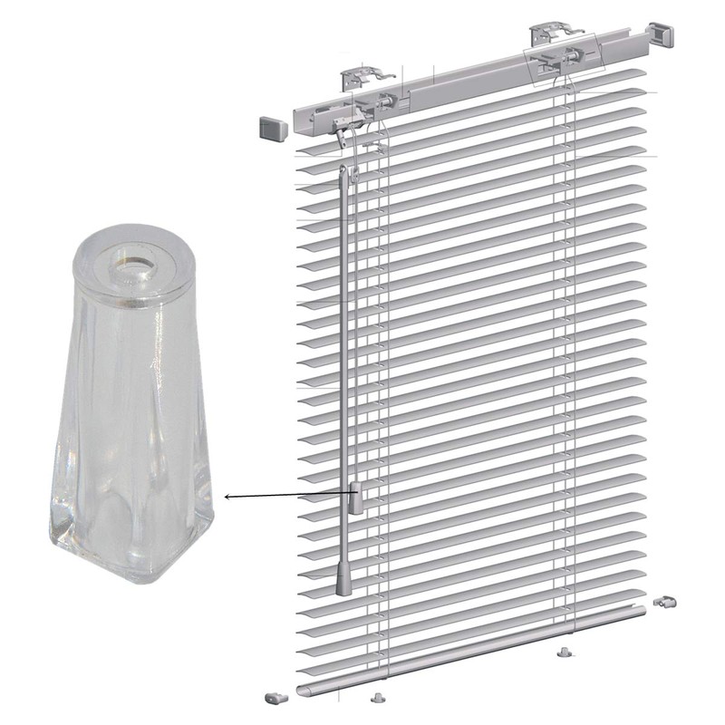 Cutelec Pull Cord Tassel 6pcs Clear Plastic for Blinds Pull