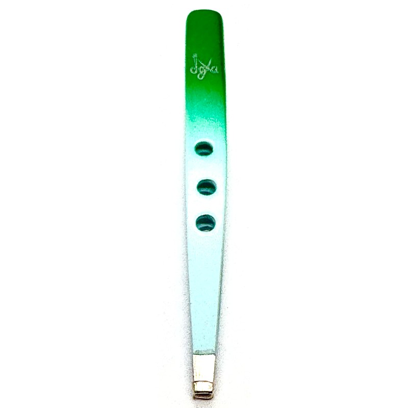 Präzisions-Pinzette, 9,5 cm, Metallic-Grün, Hochpräzise, aus Solingenstahl