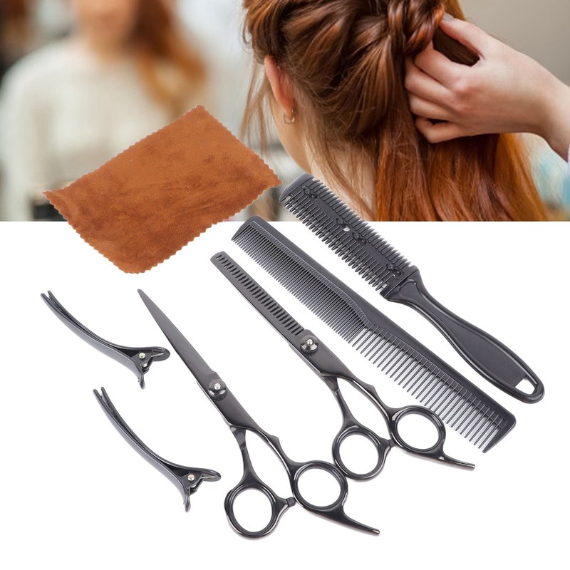 Barber Scissors Set Professional Kit Hair Styling Shearing Tool with