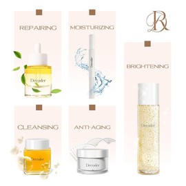 Decoder "I See" Skincare Gift Set,Ultimate Hydration, Moisturizing & Anti-Aging with 24K Gold Toner , Honey Cleansing mask, Squalane & More Serum,  Pro-Xylane Cream ,Lip Treatment Oil,Gentle Vegan Hypoallergenic ,Holiday Gift