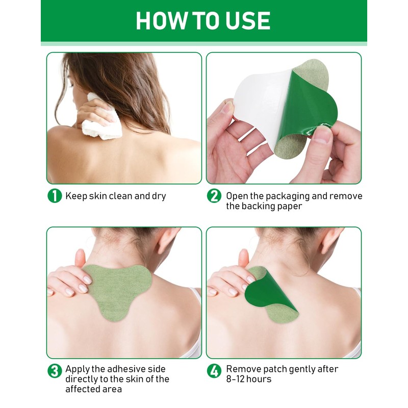 MYMULIKE Neck Patches, 36 Count Maximum Strength Warming Herbal Plaster,