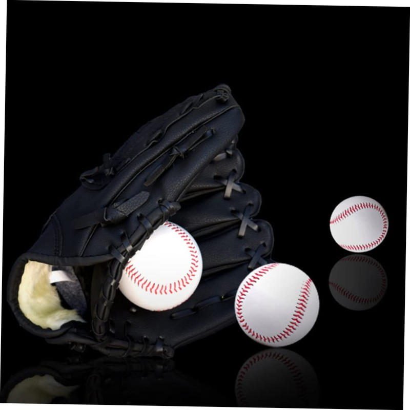 Mikinona 1pc PU Softball Glove for Comfortable Shockproof Batting Pitcher