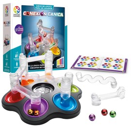 SmartGames - Marble Connection | Children's Puzzle and Adult Puzzle with 80 Challenges and 6 Marbles | Games for Children from 8 Years or Older | Educational Games in Solitaire