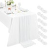 6 Pack Cheesecloth Table Runner, 10Ft Boho Gauze Table Runner