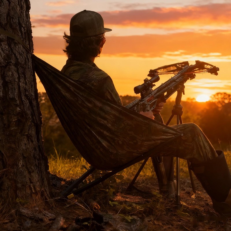 Outdoor Low-Profile Hunting Chair，Camping Chair，Camo Hangs on Any Tree