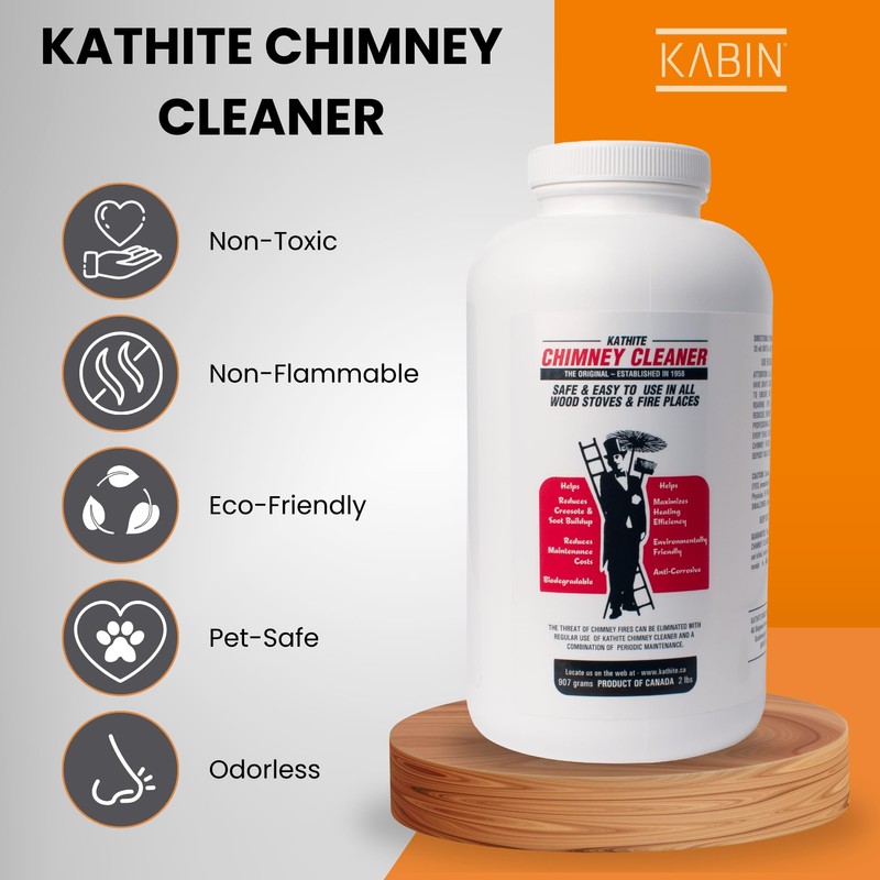 KABIN Kathite Chimney Sweep Cleaner 2LB - Fireplace Chimney Cleaning