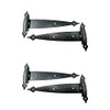 Harris Hardware 93F-HBE-4 Black Colonial Flush Surface Mount Strap Hinge