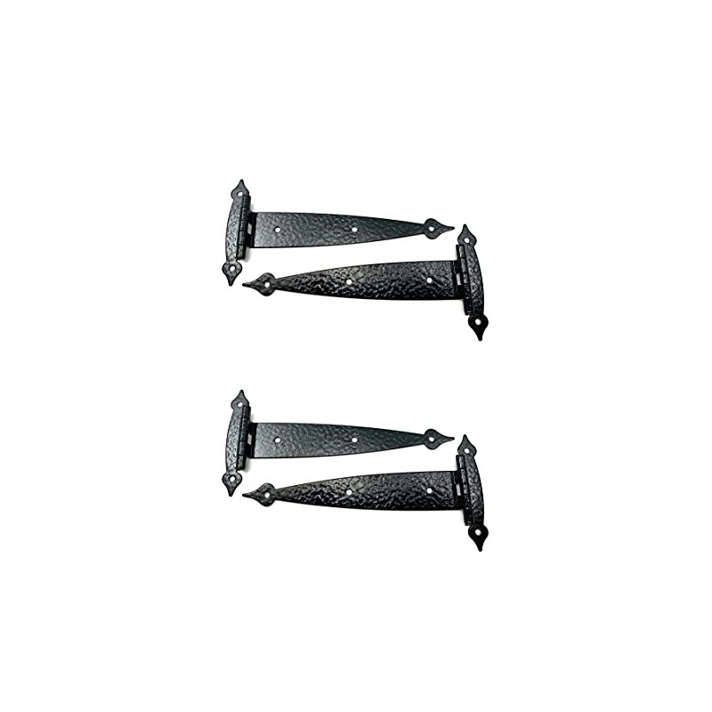 Harris Hardware 93F-HBE-4 Black Colonial Flush Surface Mount Strap Hinge
