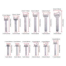 YnGia 12PCS Single Open Ended Wrench Set Silver Flat Spanner Combination 1.5mm Ultra Thin Repair Tool for Limited Space Conditions
