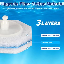 100 Count Disposable Toilet Bowl Refill Heads, Sturdy Non-Shed Replacement Pads with Fresh Fragrance