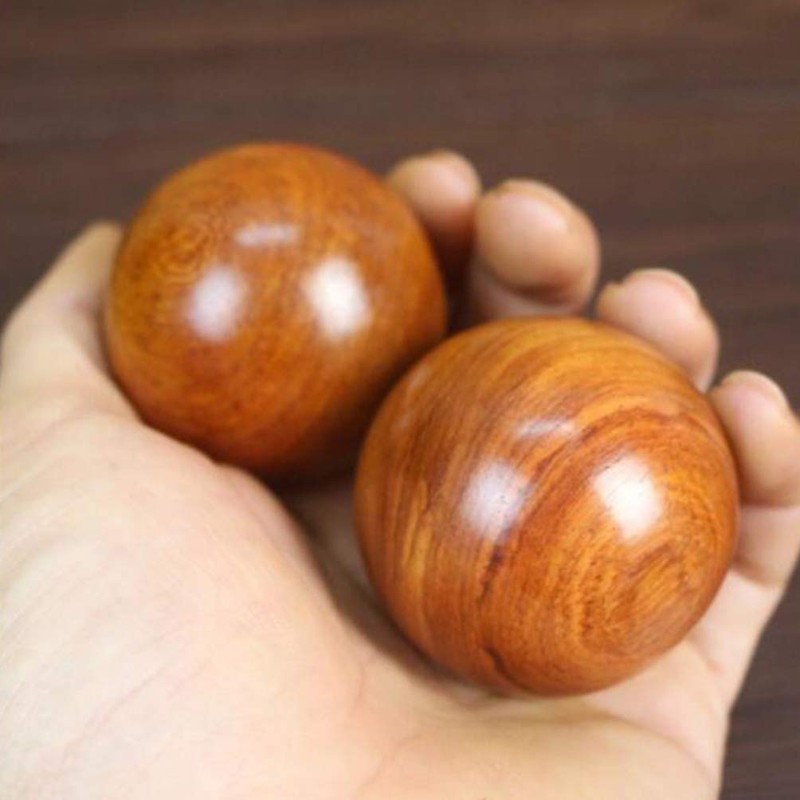 Wooden Baoding Balls Health Exercise Balls Wood Chinese Health Massage