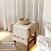 yuboo Boho Table Runner Short, Fall Beige Macrame Coffee Table