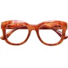 DOOViC Blue Light Glasses Womens Oversized Round Orange Frame Computer