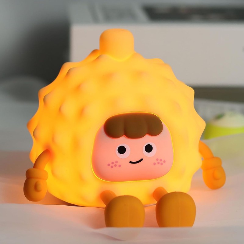 Toddlers Night Lights USB Rechargeable Warm Light Timer Cute Durian