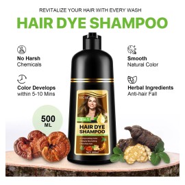 Shampoo Tinte Yecuce 500ml Cubre Canas Nutre Castaño
