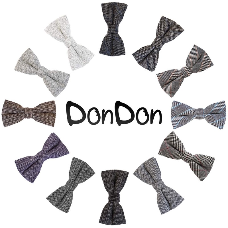 DonDon Men's Bow Tie 12 x 6 cm Checked Tied
