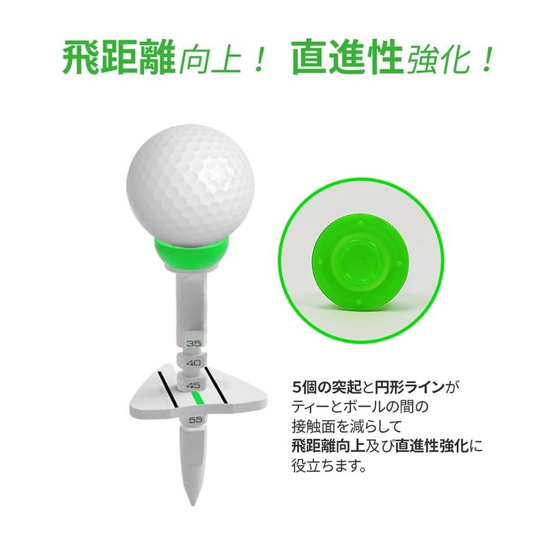 MZsplus Golf Tees, Set of 12, Adjustable, 5 Levels, Adjustable