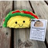 PLWalker Emotional Support Taco Nuggets Plush, Crochet Emotional Support Dumplings,