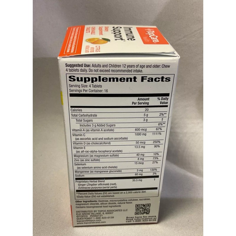 Top Care Immune Support Supplement 64 Ct. New Sealed Exp.