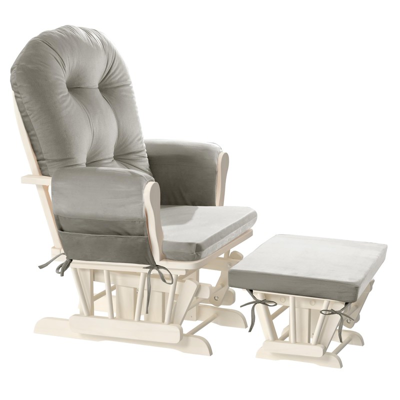 HOMBYS Glider Rocker Replacement Cushions 5 PCS with Storage Side