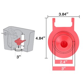 3 Inch Toilet Stopper Kit for TOTO Flapper Model G-Max, THU138S, THU175S and THU331S with 2 Toilet Handle Chains,Toilet Flapper Replacement Fits for 3 Inch Toilet Flush Valve